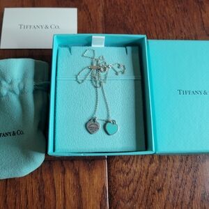 Sold do not buy! Tiffany&Co Return To Tiffany Blue Double Heart Necklace